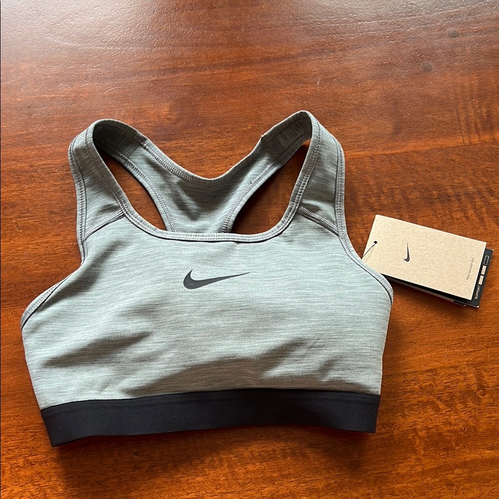 NWT Nike Women's Gray Swoosh Sports Bra